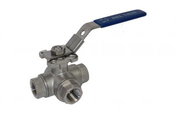 3 Way Stainless Steel Ball Valve (L-Port & T-Port)