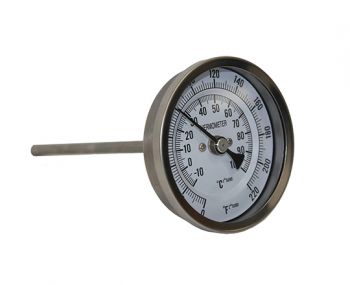 Bi-Metal Weldless Brewers Dial Thermometer