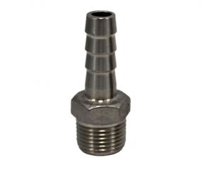 3/8” Hose Barb x 1/2" Male NPT Thread (Stainless Steel)