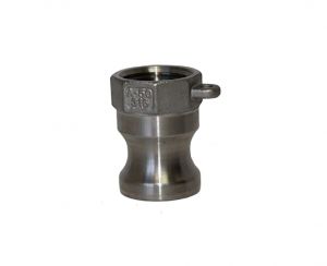 1/2" Male Camlock x 1/2" Female NPT Thread Type A Adapter 304 Stainless Steel