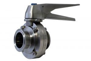 3" Tri-Clamp Butterfly Valve Stainless Steel Handle