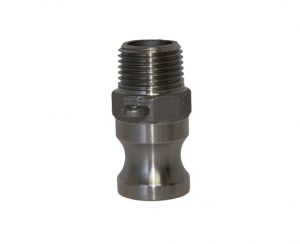 1/2" Type F Adapter Stainless Steel 1/2" Male Camlock x 1/2" Male NPT Thread