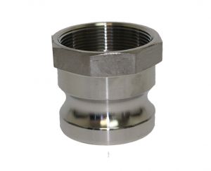 2" Male Camlock x 2" Female NPT Thread Type A Adapter 304 Stainless Steel